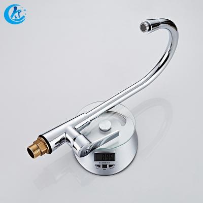 China High Quality Metered Faucets KR-1030B Long Neck Chrome Finished Basin Faucet Mixer Taps for sale