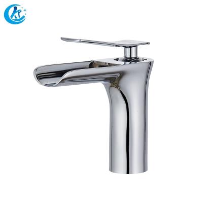 China Metered Faucets Single Handle Wash Basin Waterfall Faucet Water Taps for sale