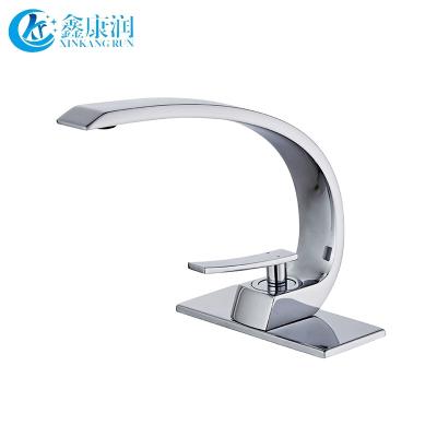 China KR-1016B Chrome Color Modern Design Single Handle Artistic Single Handle Wash Mixer Basin Faucet for sale