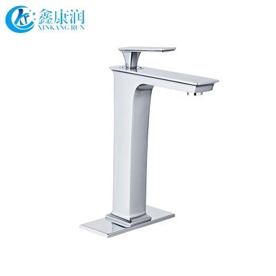 China Modern Hot Cold Brass Water Mixer Basin Faucets Bathroom Hand Metered Single Basin Faucet for sale