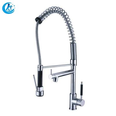 China Faucets Chrome Kitchen Electric Mixer Tap Pull Out Kitchen Faucet With Swivel Spout for sale