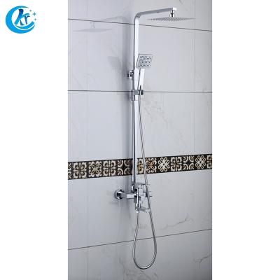 China With Latest Design Style Bathroom Rainfall Slide Bar Bath Shower Brass Mixer Tap for sale