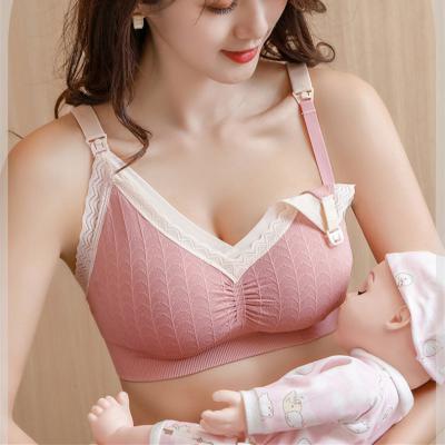 China Breathable Maternity Underwear Lace Postpartum Nursing Non-Wire Adjustment Type Nursing Bra for sale