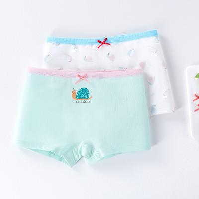 China 2pcs Girls Cotton Spandex Cartoon Blue Underwear Boyshort Underwear Comfortable Breathable Kids Underwear for sale