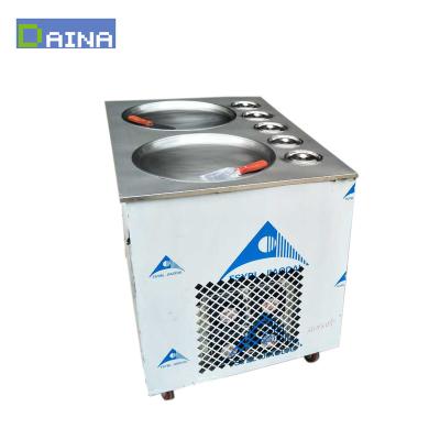 China Snack Factory Hot Sale Instant Frying Ice Cream Roll Machine Fast Freezing With Factory Price for sale