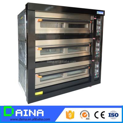 China Bread 3 Deck Bakery Oven , Deck Oven With Steam , Industrial Gas Oven For Baking for sale