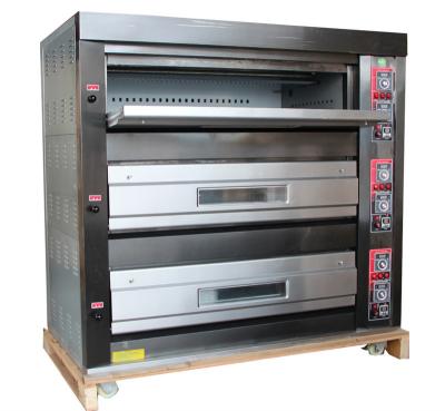 China Hotels bakery deck oven, 3 deck bakery oven, gas ovens for mini bakery for sale