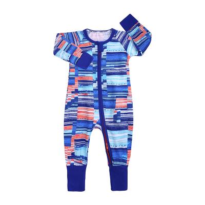 China Material Friendly Cute Cartoon Stripe Animal Clothes For Kids Long Sleeve Rompers Autumn Baby Rompers Newborn Jumpsuits for sale