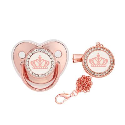 China BPA Free New Arrival Silicone Baby Nipple Teat Food Grade Bling Luxury Baby Pacifier for Newborn for sale