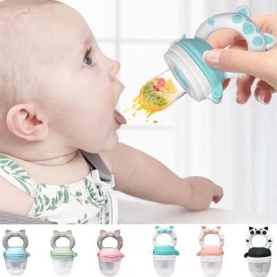 China BPA Free Cartoon Baby Fresh Food Animal Nipple Feeder Kids Boy Girl Nipples Baby Fruit Feeder Bpa Free for sale