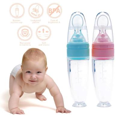 China BPA Free Newborn Baby Silicone Rice Stick Spoon Silicone Bottle Feeding Infant Bottle Baby Feeder Bottle for sale