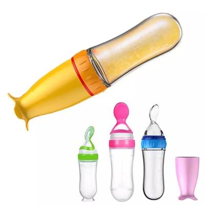 China Cheap BPA Free Baby Spoon Bottle Feeder Dropper Silicone Administers Hand Free Baby Spoon Feeder Bottles for sale