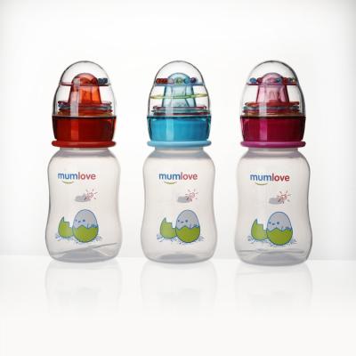 China Original BPA Free Direct Sell 3 Colors 150ml PP Milk Bottle Baby Feeding Baby Kids With Ring Bell 2021 for sale