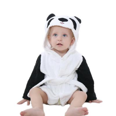 China High Quality Soft Baby QUICK DRY Bathrobe Panda Toddler Bathrobe Cute Animal Terry Cotton Private Label Towel for sale