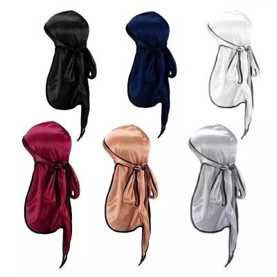 China Custom Factory Wholesale Long Logo Silks and Multifunctional High Quality Satins Durags for Men for sale