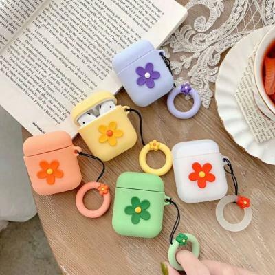 China Ultra Thin For AirPods Earphone Case Flower For AirPods Earphone Case Fashion Ins Style Flower Cute Candy Case for sale