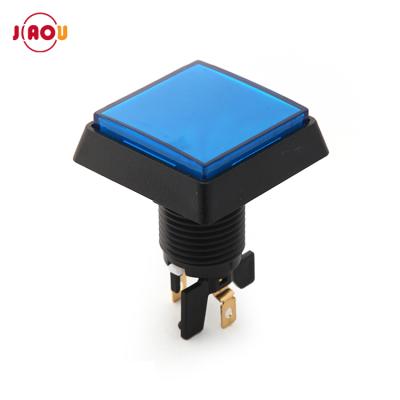 China PC Plastic 50mm Square Illuminated Push Button For Arcade Game Machine - Game Machine Accessory / Arcade Push Button for sale