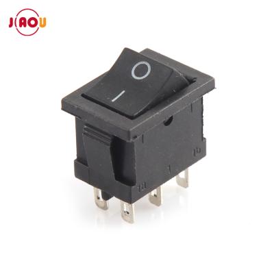 China JIAOU KCD1-202 6Pins 2 21*15 Position ON/OFF Rocker Switch On Off Square Boat Switch for sale