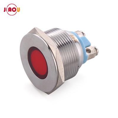 China Wholesale Metal 25mm Metal Material JIAOU 220 Volt Led Indicator Lights for sale