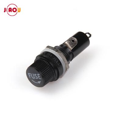 China 6*30 JIAOU 15mm black 6X30 insurance tube socket fuse holder/6*30mm glass tube fuse holder for sale