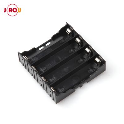 China Polypropylene JIAOU 14.8V 18650 Battery Holder Case With Terminals 4 Cells Battery Box for sale