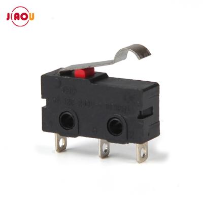 China JIAOU KW12-F Plastic Micro Switch 3 Terminal Bent Lever Micro Switch for sale