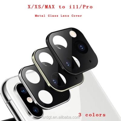 China Cell Phone New Arrival Seconds Change Case For iphone X xs max change to max pro 11 metal camera lens screen protector for sale