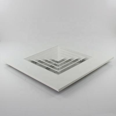 China Easy Installation Ventilation System Supply HVAC Square 4 Way Air Circulation Ceiling Duct Aluminum Aluminum Diffuser for sale