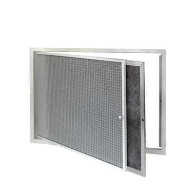 China Long life air conditioning dampers ducts return air vents with hinged filter in egg crate core for sale