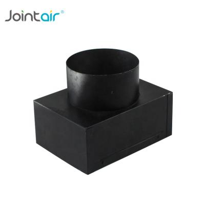 China Easy Installation HVAC Ventilation Time Waterproof Canopy Black Plenary Box Adapter for sale