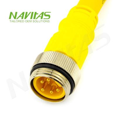 China Custom 5pin M23 Electronic Male Female Waterproof Connector Cable Assembly for sale