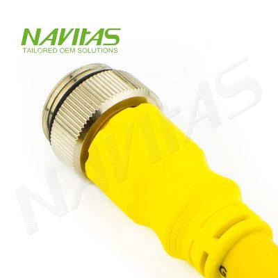 China Electronic Male To 5PIN IP68 Female Connector M23 5 Signal Power Cable Electrical Contact Assembly for sale