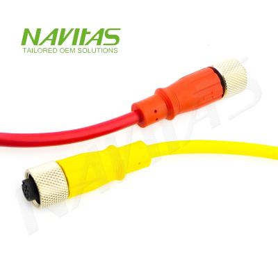 China M12 5pin Electronic X-Coding 5 Pin Female Male To Female Cable Assembly Waterproof IP68 for sale