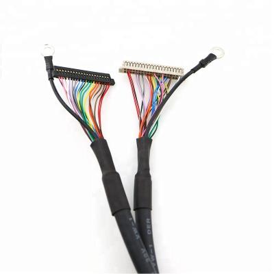 China Pitch fi connector DF13 40pin 1.25mm JAE FIS-20S 1.25mm electronic HRS as notebook LVDS cable wire harness for sale