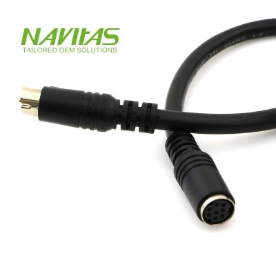 China COMPUTER Mini Din 8 Pin Connector Cable Assembly Overmolded Cable for sale