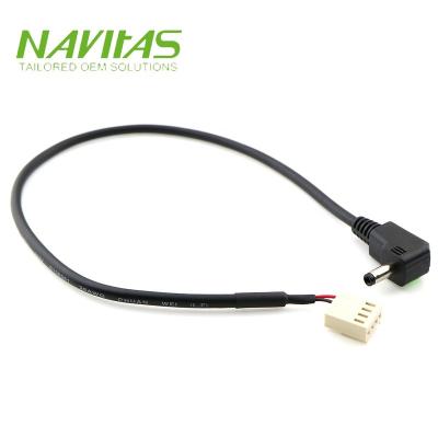 China 4 Pin Electronic Molex Connector To DC Right Angle Plug Custom Cable Assembly 3.5mm for sale