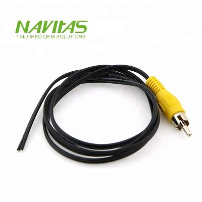 China Electronic Male RCA Plug Over Casting Audio Cable Assembly for sale