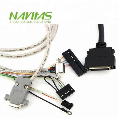 China COMPUTER OEM MDR D sub 36 pin cable FCI 2x3p Custom cable assembly +2x8p+2x12p 24 pin connector for sale