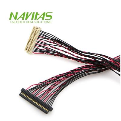 China OEM JAE FI-S20S 20 Pin DF19 Electronic Wiring JAE Connector Hirose LVDS Custom Cable for sale