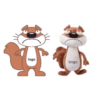 China Custom Squirrel Plush Toy Stuffed Animal Soft Doll From Manufacturer Sale/Promotion Custom Plush Toy Home Decoration/Gifts/Toys With Logo for sale