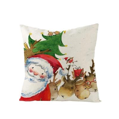 China Printing Christmas Cushion Cover 45*45 Pillow Case Sofa Cushions Pillow Case Cotton Linen Pillow Covers Home Decor for sale