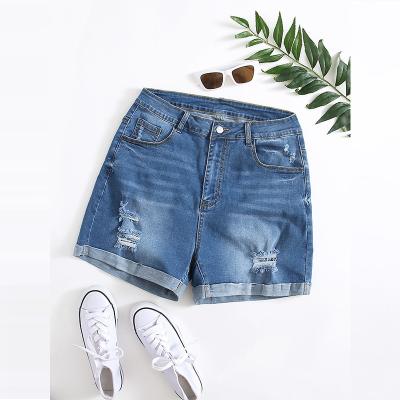 China Plus Size Windproof Womens Jeans Wholesale Short In Stretch Beach Hot Cheap Prices Ins Running Ripped Breathable Zipper Fly for sale