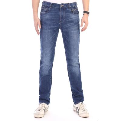 China Cutline Men Jeans OEM ODM Cotton Sustainable Stretch Zipper Fly Straight Casual Breathable Eco-Friendly Customized for sale