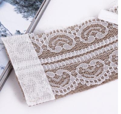 China Viable lace hessian napkin ring for wedding and party table decoration qn18121801 for sale