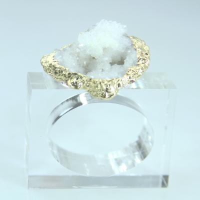 China Natural Stone Napkin Ring Decoration Napkin Stand Viable Silver Gold Side In Many Colors qn20052008 for sale