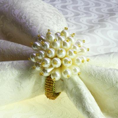 China Viable Competitive Prices Beads Napkin Ring Wholesale Wedding for sale