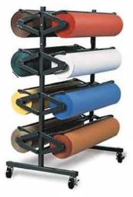 China Heavy Duty Vinyl Roll Floor Storage Rack , Metal Iron Tube Vinyl Roll Holder for sale