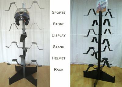 China Motorcycle Helmets Metal Clothing Display Rack For Upscal Sport Shore Shop for sale