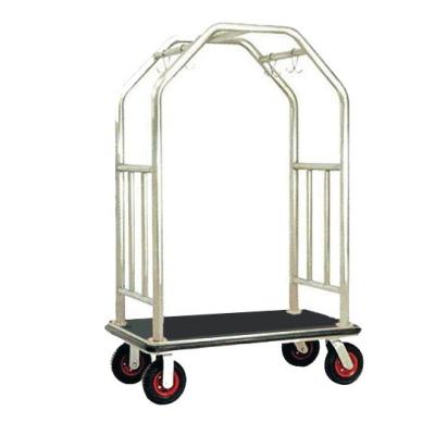 China Bright Luggage Cart Hotel Display Stand With Hooks / Luggage Cart Hotel Luggage Dolly for sale