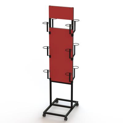 China 2 Sides Motorcycle Helmet POP Display Rack For Motor Shop for sale